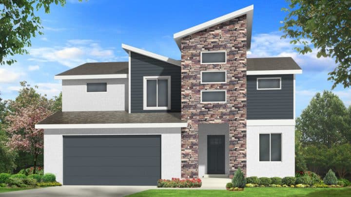 dorsa modern house plan 3d rendering
