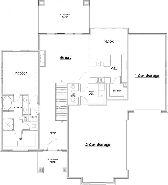 hillside house plan floor plan