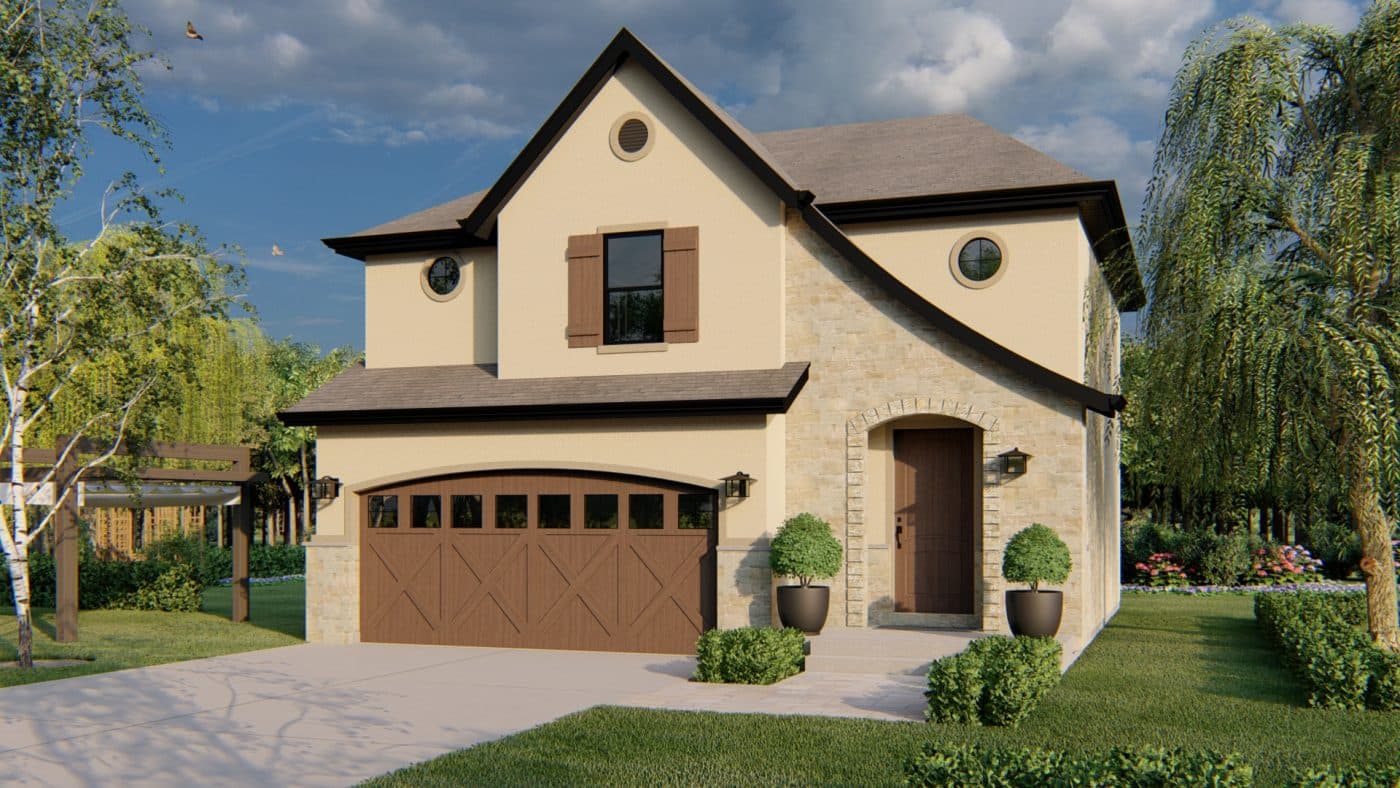 Jastin House Plan French Country Rendering