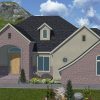 red deer french country house plan 3d rendering