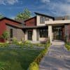 winchester mt. contemporary house plan 3d rendering