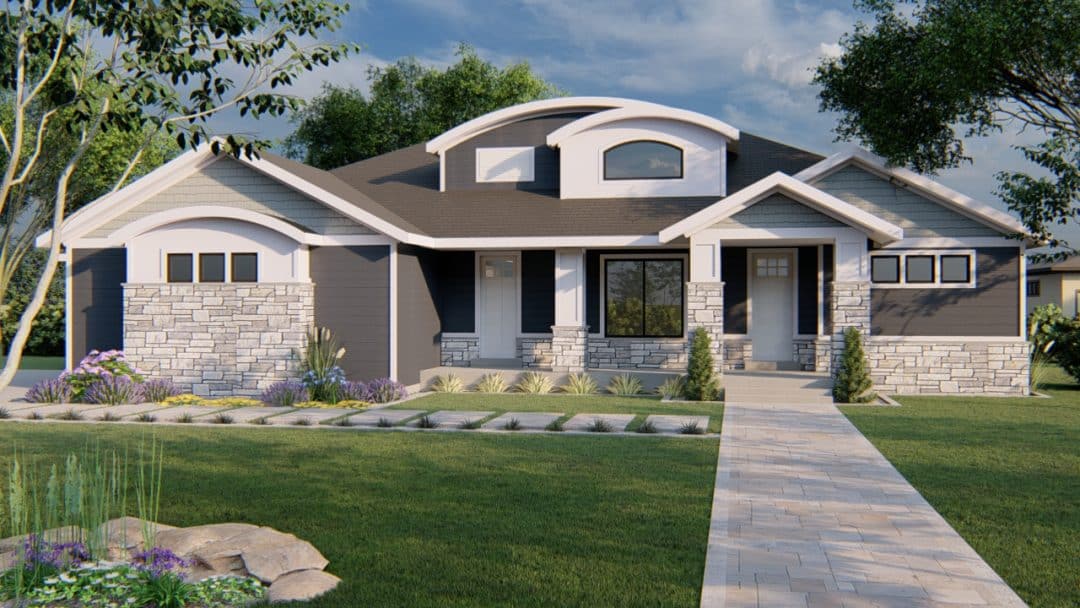 winchester craftsman house plan 3d rendering