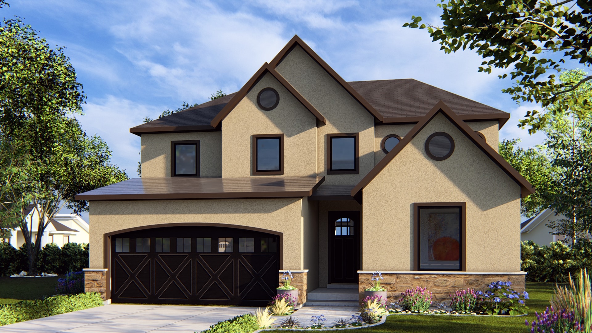 Mayflower - French Country House Plan Rendering