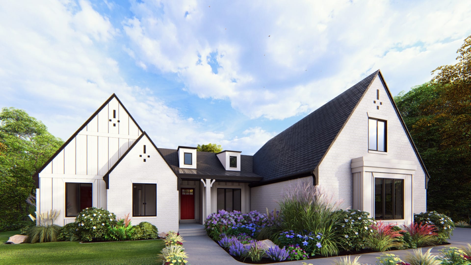 Cannon Beach - Ancient Modern House Plan Rendering