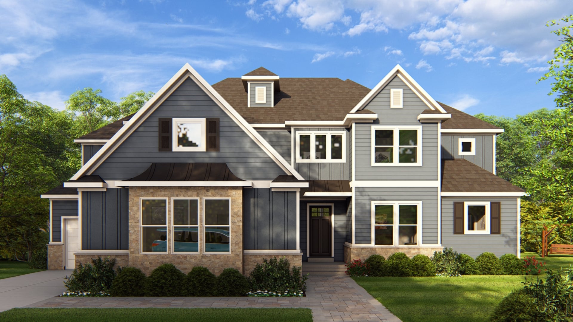 Granite Falls - Craftsman House Plan Rendering