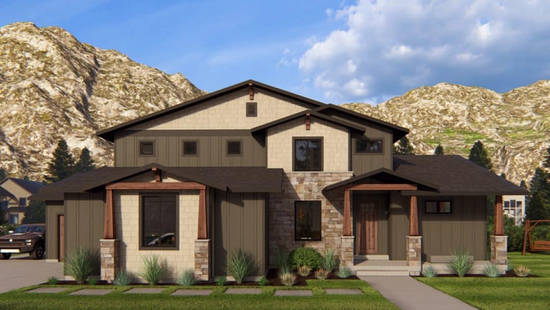 McLaren - Craftsman House Plan Rendering