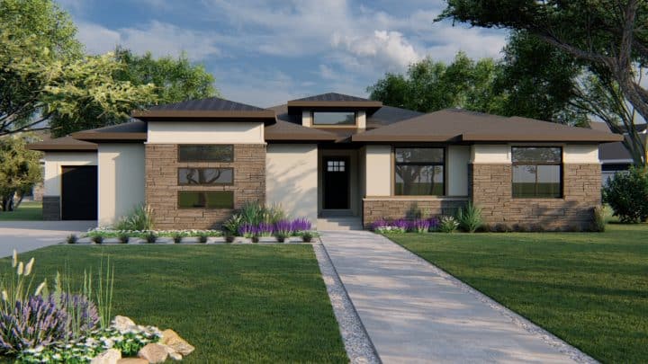 highline prairie house plan 3d rendering