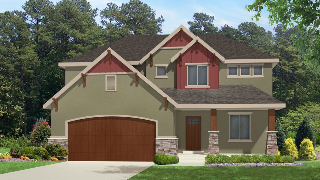newton mt. rustic house plan 3d rendering