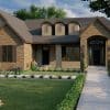 winchester french country house plan 3d rendering