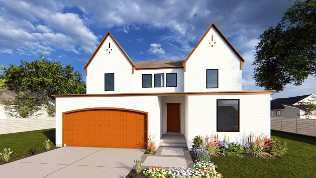 Mayflower - Ancient Modern House Plan Rendering