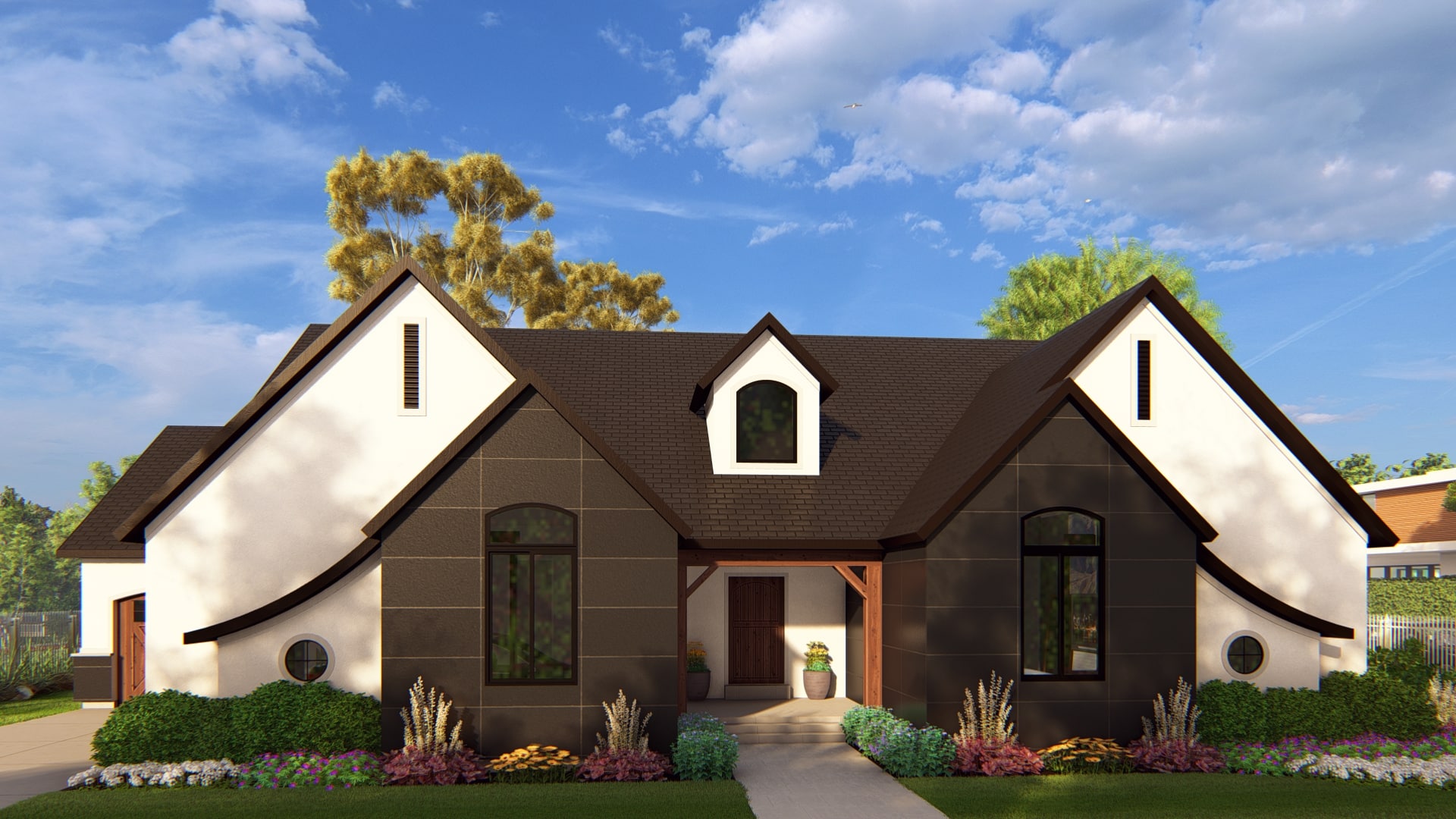 Everglade - French Country House Plan Rendering